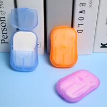 3 piezas Jabón de color al azar portátil desechable mano papel para viajar con negocio viaje - Multicolor - Ver 3