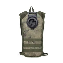 Fashionable Green Backpack With Water Bag And Camouflage Wreck Pattern - Dark Green - View 2