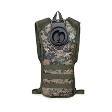 Fashionable Green Backpack With Water Bag And Camouflage Wreck Pattern - Dark Green - View 3