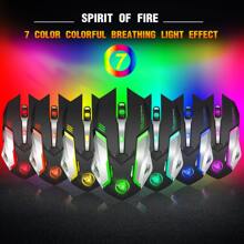 Wireless Gaming Mouse RGB Rechargeable 2.4G USB Cordless Computer Mice With 7 Color Backlit, 6 Buttons & Silent Click For Laptop,Compatible With Ipad, OS, PC, Windows -Black - Black - View 6