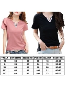 MURAMASA Women's V-Neck Short Sleeve Casual Shirt - 藍色 - 查看 2
