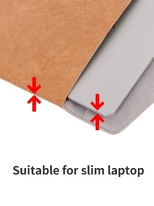 canvas artisan Laptop Case Shockproof Combination Suit Notebook Bag Waterproof Laptop Bag Sleeve For HP - Brown - View 8