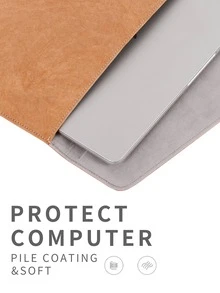 canvas artisan Laptop Case Shockproof Combination Suit Notebook Bag Waterproof Laptop Bag Sleeve For HP - Brown - View 6