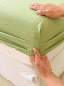 Bean Green Skin-friendly Bedsheet Set (3 Pieces) - Olive Green - View 6