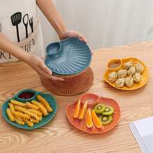 4入組貝殼形狀水果/餃子盤,多功能小吃盤,塑料貝殼形狀餐具,廚房用品 - 多色 - 查看 6