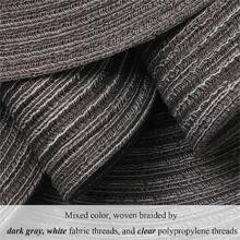 Round Placemats, Set Of 4, Washable, 38cm Multicolor Woven Circle Table Mats For Kitchen - Black - View 3