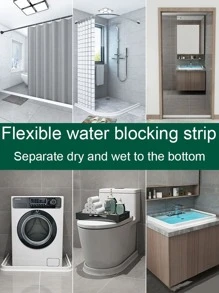 Kitchen/Bathroom Shower Door/Threshold Sink Water Barrier Board/Strip - White - View 4