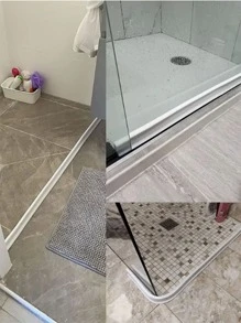 Kitchen/Bathroom Shower Door/Threshold Sink Water Barrier Board/Strip - White - View 6