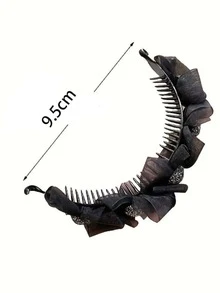 de moda pelo diseño , trasero cabeza bollo con pelo dentado pelo pelo adorno , para fijado peinado - Multicolor - Ver 4