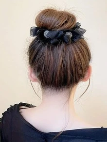 de moda pelo diseño , trasero cabeza bollo con pelo dentado pelo pelo adorno , para fijado peinado - Multicolor - Ver 7