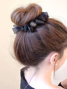 de moda pelo diseño , trasero cabeza bollo con pelo dentado pelo pelo adorno , para fijado peinado - Multicolor - Ver 8