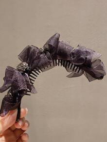 de moda pelo diseño , trasero cabeza bollo con pelo dentado pelo pelo adorno , para fijado peinado - Multicolor - Ver 3