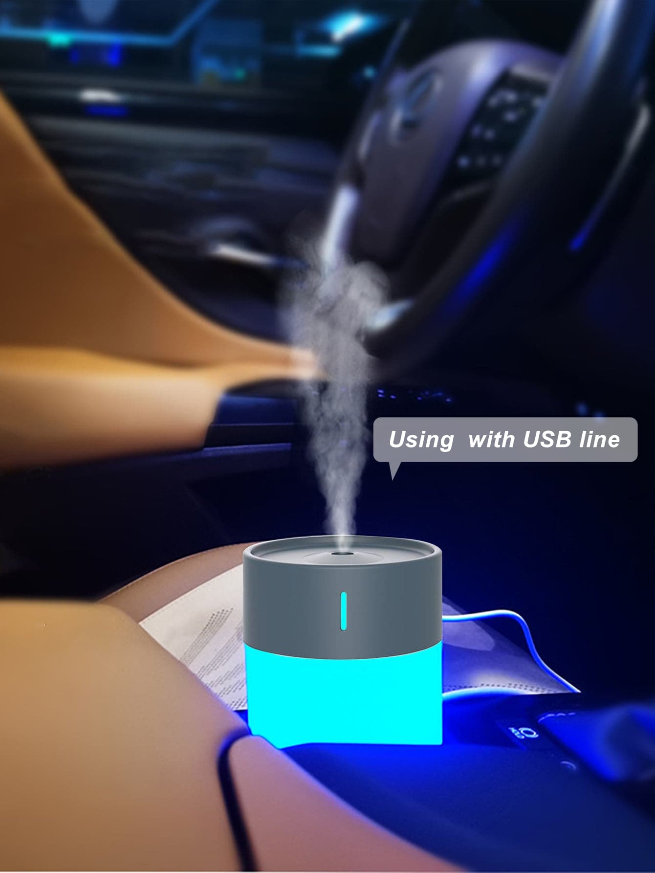 1入組車加濕器 - 灰色 - 查看 1