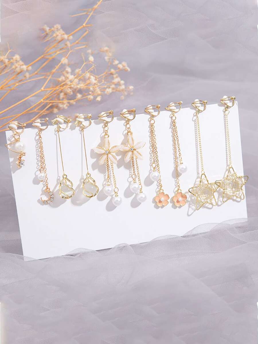 5 cặp/bộ kẹp tóc kim loại hình trái tim thời trang, thích hợp cho trang phục hàng ngày của phụ nữ, ngày lễ tình nhân, mẹ, mẹ, ngày của mẹ, quà tặng