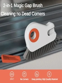 1pc Window Groove Cleaning Brush With S - Small Brush For Cleaning Tight Spaces Like Window Sills - Orange - View 4