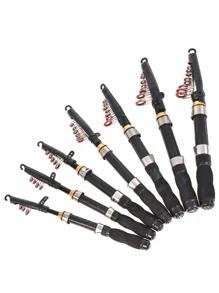 1只釣竿超級伸縮迷你硬質碳鋼釣竿,便攜式海竿設備實用的釣魚工具