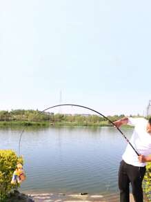 1只釣竿超級伸縮迷你硬質碳鋼釣竿,便攜式海竿設備實用的釣魚工具