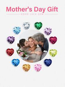 1 Pair Genuine 925 Sterling Silver 12 Birthstone Earrings Women Cubic Zirconia Paved Classic Birthday Lucky Stone Design Ear Piercing Elegant Jewelry Preferred Present For Birthday Party Mother's Day - Silver - View 5