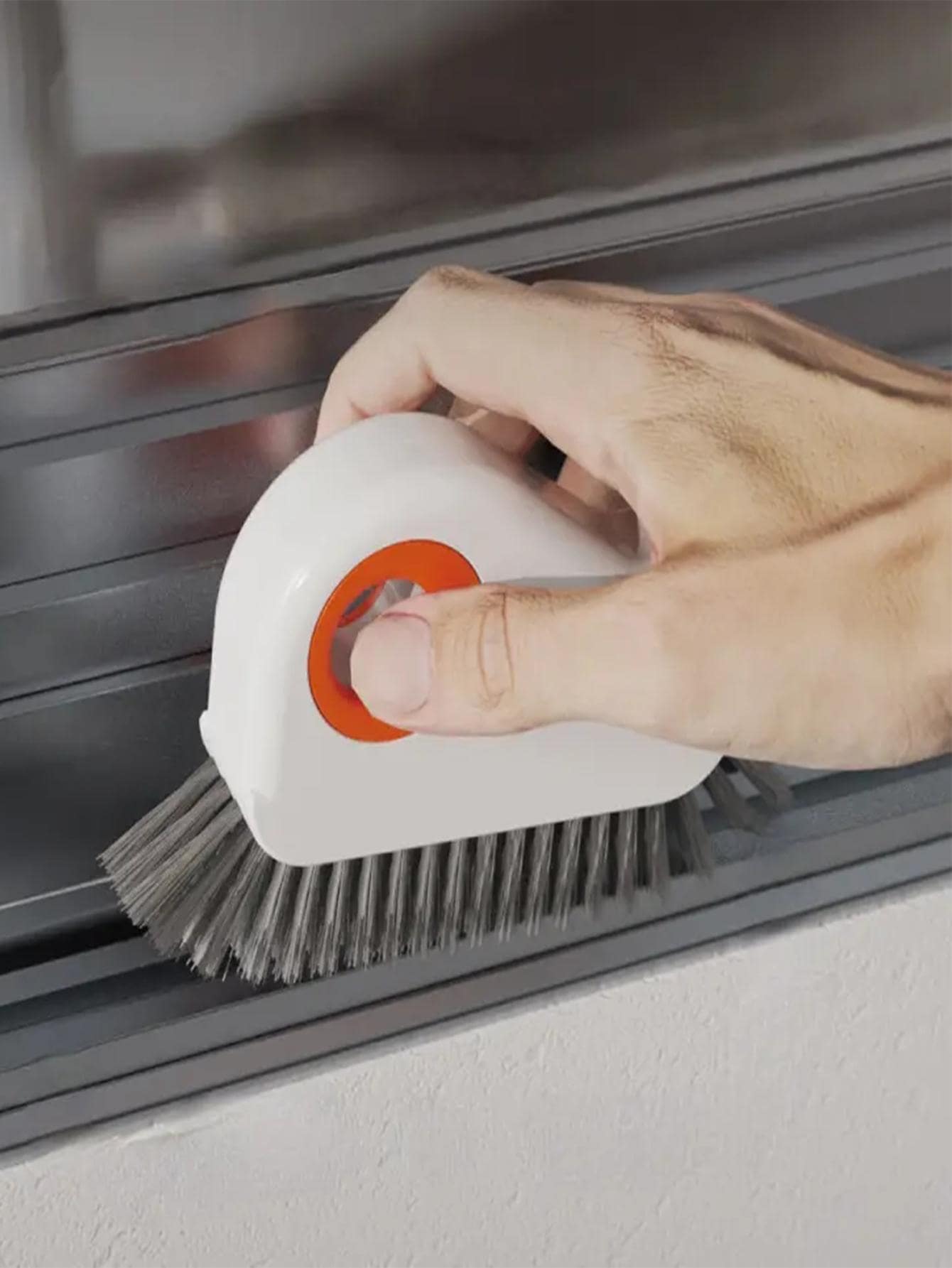 1pc Window Groove Cleaning Brush With S Small Brush For Cleaning