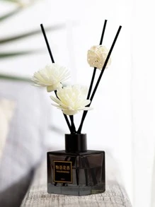 1 Bottle Of 50ML Brown Small Square Bottle Of Fireless Rose Essential Oil Aromatherapy Home + Fragrance Diffusion Stick