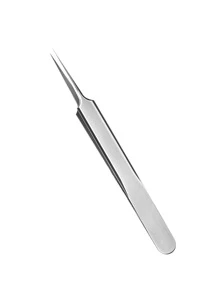 1 pieza Pinza recta de acero inoxidable para eliminar granitos, herramienta de pinzas con algodón para remover puntos negros