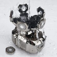 1pc Led Display Electric Shaver, Rechargeable, Dry/wet, With Hair Clipper Head - Silver - View 5