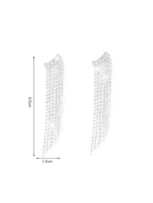 Gorgeous Crystal Rhinestone Earring Stud for Women 1 Pair - Silver - View 5