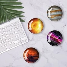 al azar Set de 4 vidrio de cristal Imanes de refrigerador en planetario serie - Multicolor - Ver 5