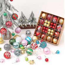 44pcs Christmas Tree Ornaments, Gold And Red Christmas Ball Decorations Set,Christmas - Gold - View 4