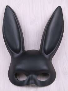 1pc Makeup Party Bunny Ear Mask For Stage Performance, Bar, Ktv With Rabbit Girl Theme - Black - View 3