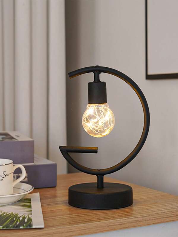 1 lámpara de mesa en estilo nórdico de hierro forjado, ideal para decoración de escritorio, atmósfera de San Valentín, escaparate, mesita de noche en el dormitorio, regalo del Día de la Madre, etc.