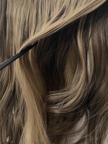 20-Inch Curly Wavy Invisible Hair Extensions, Chestnut Brown With Golden Highlights, Adjustable Size And Detachable Clips For Women - Multicolor - View 6