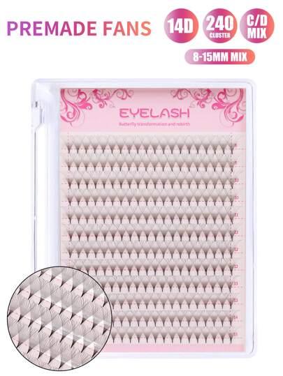 Private Label Matte Lash Customized Volume Pointy Base 14D Premade Fans Eyelash Extensions Lash Clusters, Eyelash Clusters, Individual Eyelashes, Lashes, Fake Lashes