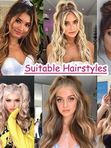 Clip de flequillo de 14 pulgadas con flequillo lateral de 1 pieza Flequillo con hebilla de flecos sintético largo de dragón con sienes-extensiones de cabello para mujeres-color marrón claro - Light Brown - Ver 8