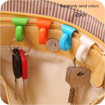 2 件便携式迷你钥匙挂钩适用于包包轻便实用单肩包挂钩可重复使用挂钩礼品包礼物情人节