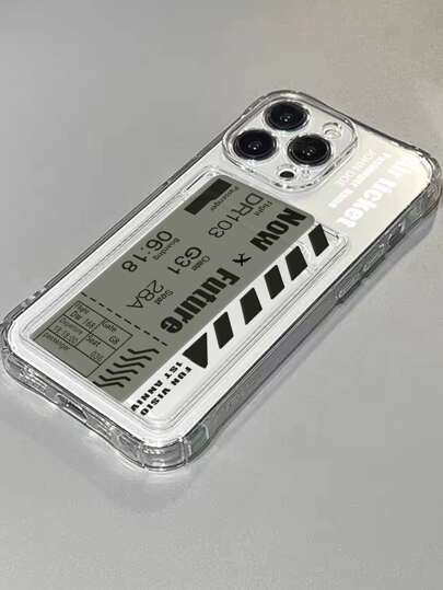 XAF Letter Graphic Clear Phone Case