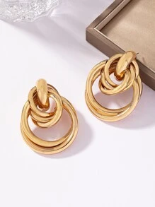 Latest Popular Fashionable Versatile Women's Earrings - Yellow Gold - View 3