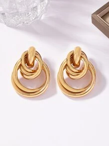 Latest Popular Fashionable Versatile Women's Earrings - Yellow Gold - View 4