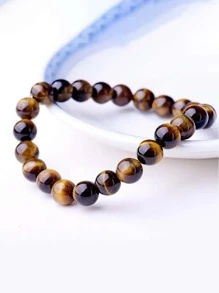 1 Miếng Retro Vòng tay cườm Đá tự nhiên Đá dung nham Đá mắt hổ Đá cườm Vòng tay - Nhiều màu - Xem 5