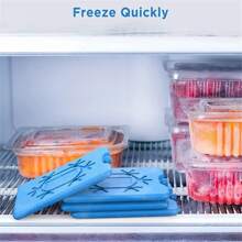 1 pieza/4 piezas Paquetes de hielo para lonchera, paquetes congeladores reutilizables ultra delgados, paquetes refrigerantes de larga duración para neveras portátiles