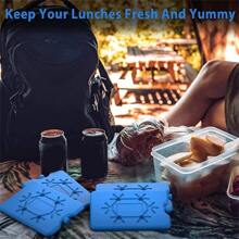 1 pieza/4 piezas Paquetes de hielo para lonchera, paquetes congeladores reutilizables ultra delgados, paquetes refrigerantes de larga duración para neveras portátiles