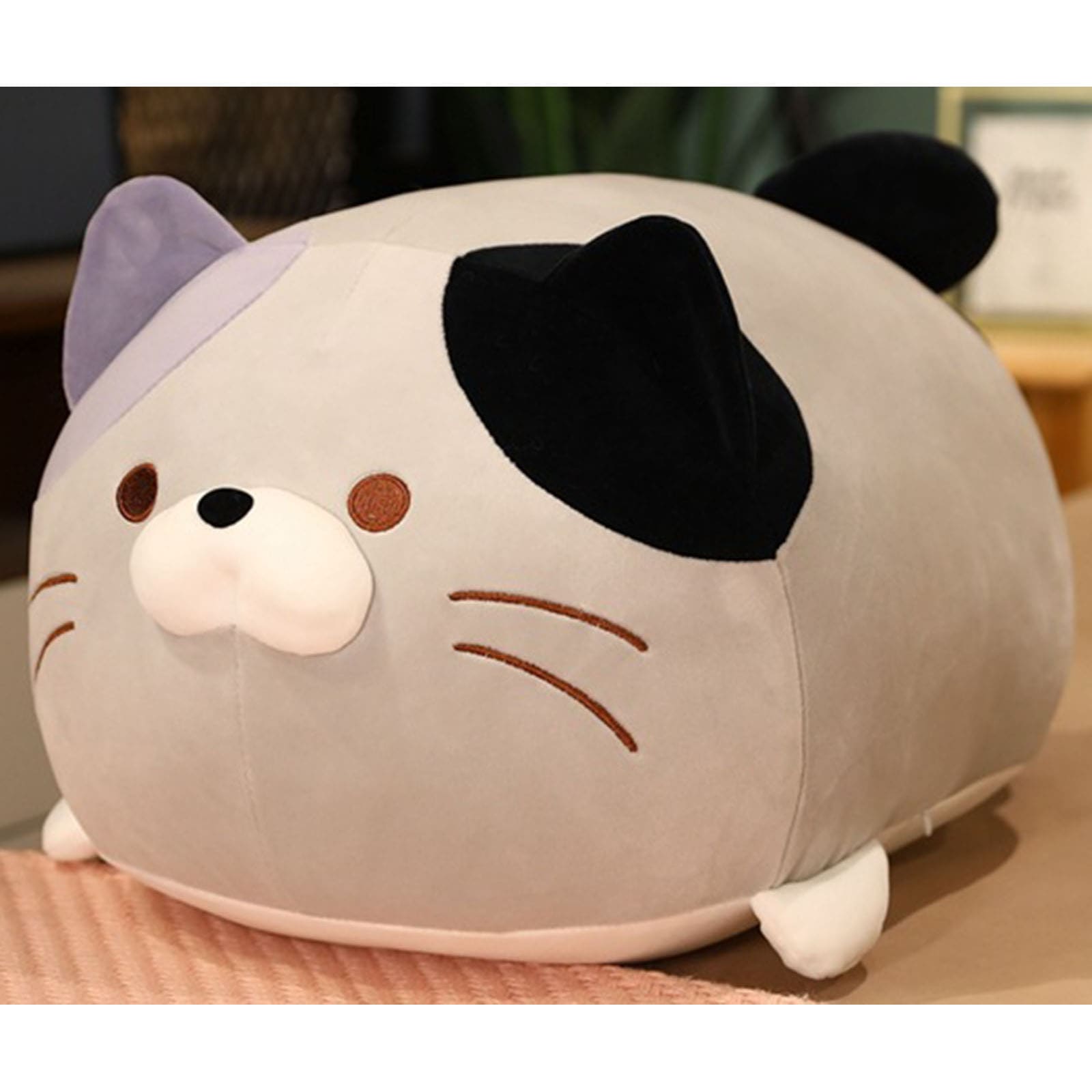 Peluche gris gato abrazando ( 14 pulgadas , 20 pulgadas con 24 pulgadas ) - Gris - Ver 1