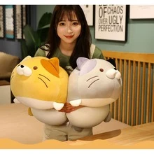 Peluche gris gato abrazando ( 14 pulgadas , 20 pulgadas con 24 pulgadas ) - Gris - Ver 3