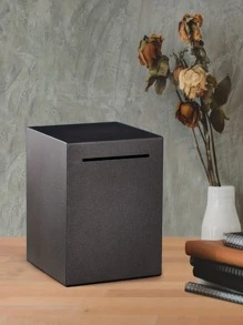 成人用存钱罐必须打破才能打开，不锈钢成人存钱罐，可存真钱，牢不可破的金属存钱罐，可存现金（4.72 英寸/5.9 英寸，黑色） - 黑色 - 查看 3