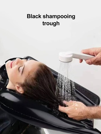 2pcs Inflatable Shampoo Bowl + Air Pump, Portable Foldable Washing Hair Mat For Salon, Barber Shop, Home Use, Emergency Outdoor Hair Care, Hair Stylist Salon Coloring, Perming, Washing Tool