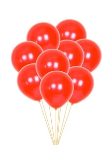 50 Piezas Globo Rojo Perlado De 10 Pulgadas - Rojo - Ver 2