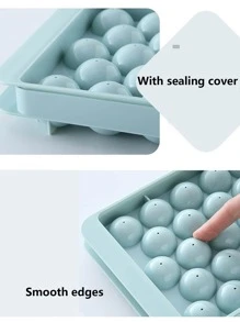 1pc Household Ice Cube Tray, Round Sphere Ice Molds With Lid, Frozen Ice Making Tool, Ice Box, Kitchen Utensil Back To School