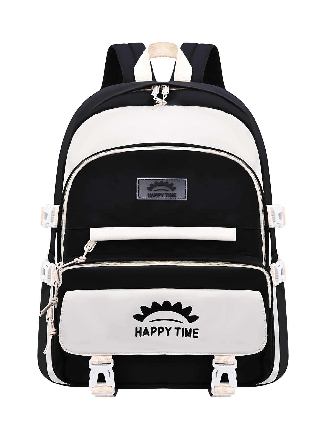INS Style Cute Girls' Backpack For High/ Middle/ Elementary School Students, Grades 3-6 - Black - View 1
