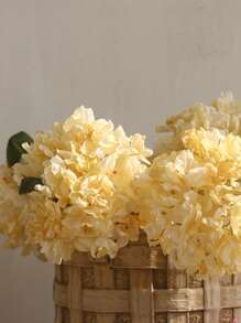 1套/3入組燈黃色的人造繡球花花卉 - 淺黃色 - 查看 5