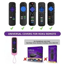 Funda luminosa de silicona para control remoto de Roku TV Express 4K+ HD Streaming Stick 4K Premiere Streambar Soundbar LE SE Streaming Media Players Devices Remotes, estuche para control remoto que brilla en la oscuridad con cordón para Roku TV Remote / Roku Simple Remote / Roku Voice Remote (no con conector de auriculares)